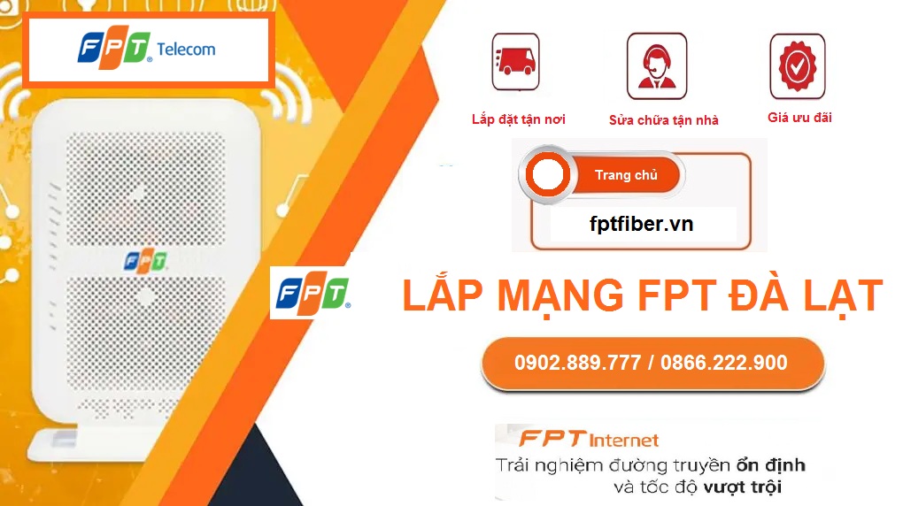 Lắp mạng cáp quang internet wifi FPT Đà Lạt